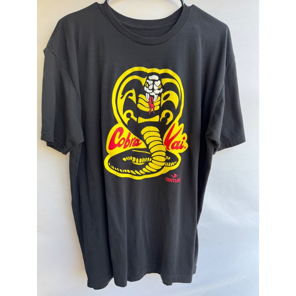 Century Cobra Kai Graphic T-Shirt Mens XL Black Karate Kid Snake Logo Tee